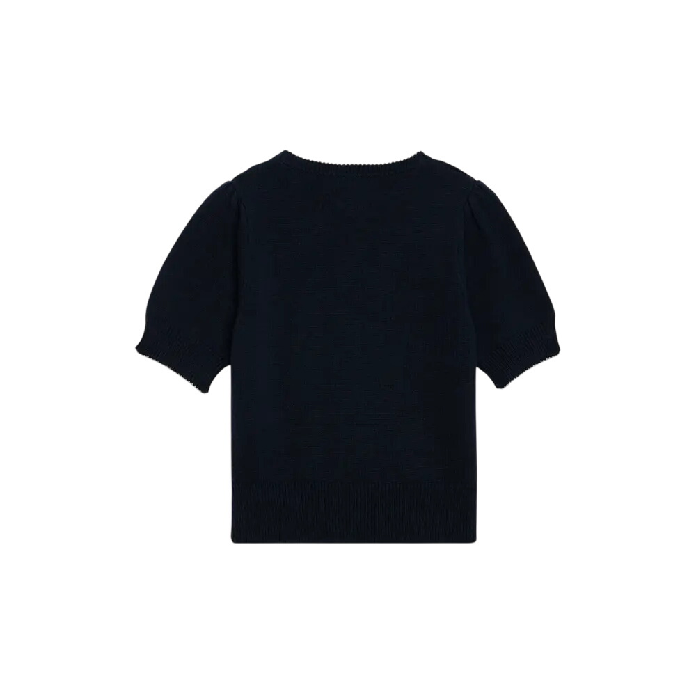 Mint Velvet Navy Bow Detail Knit Top